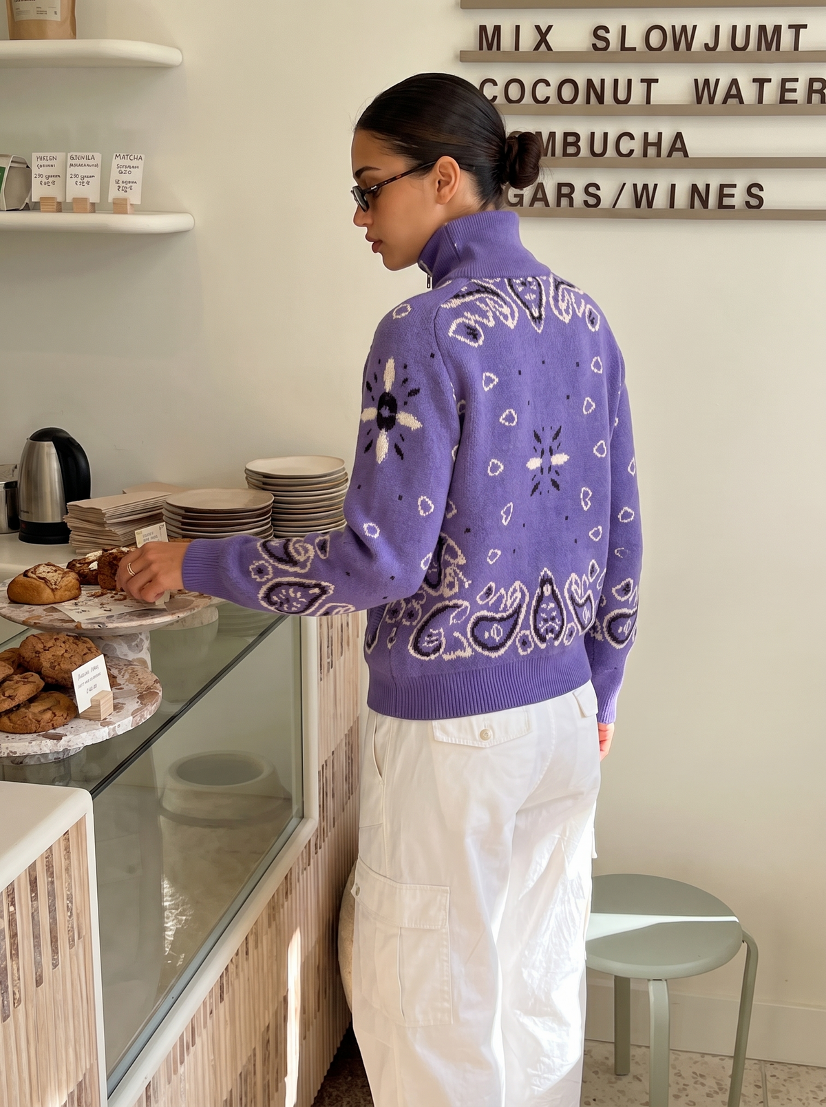 Bandana Cardigan Lilla