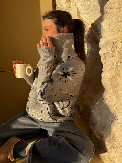Bandana Cardigan Grå
