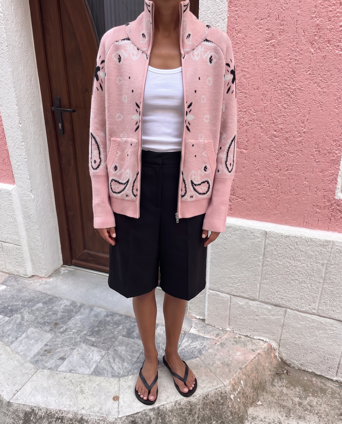 Bandana Cardigan Pink
