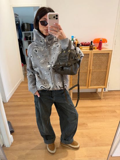 Bandana Cardigan Grå