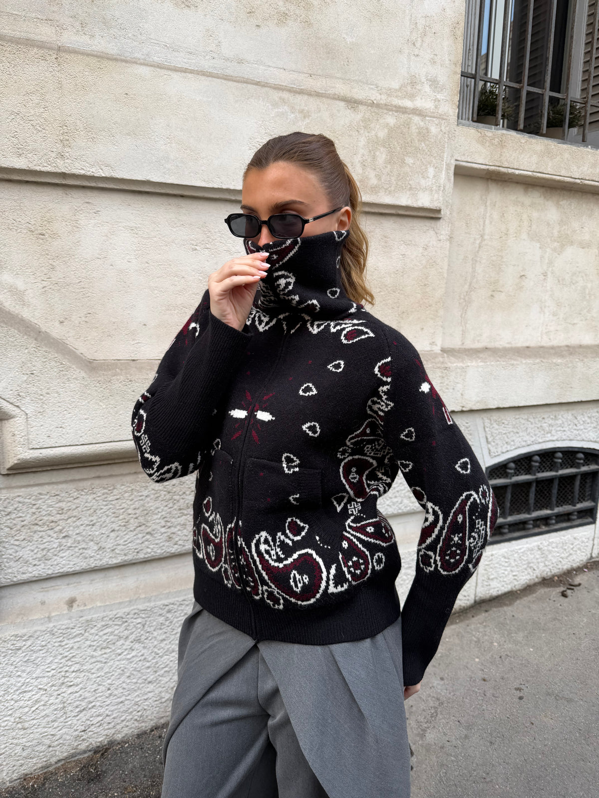 Bandana Cardigan Sort