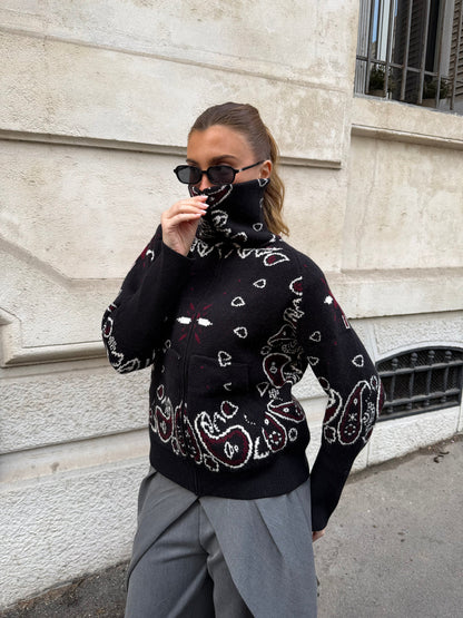 Bandana Cardigan Sort