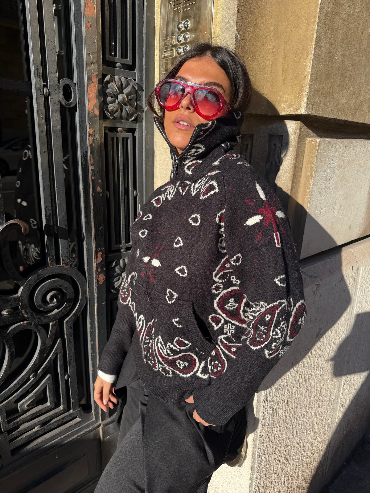 Bandana Cardigan Sort