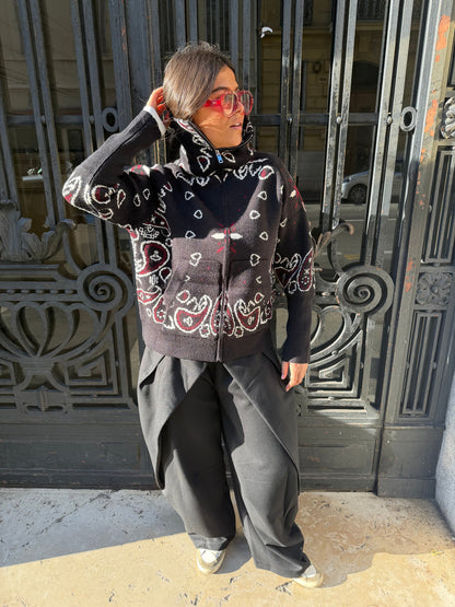 Bandana Cardigan Sort