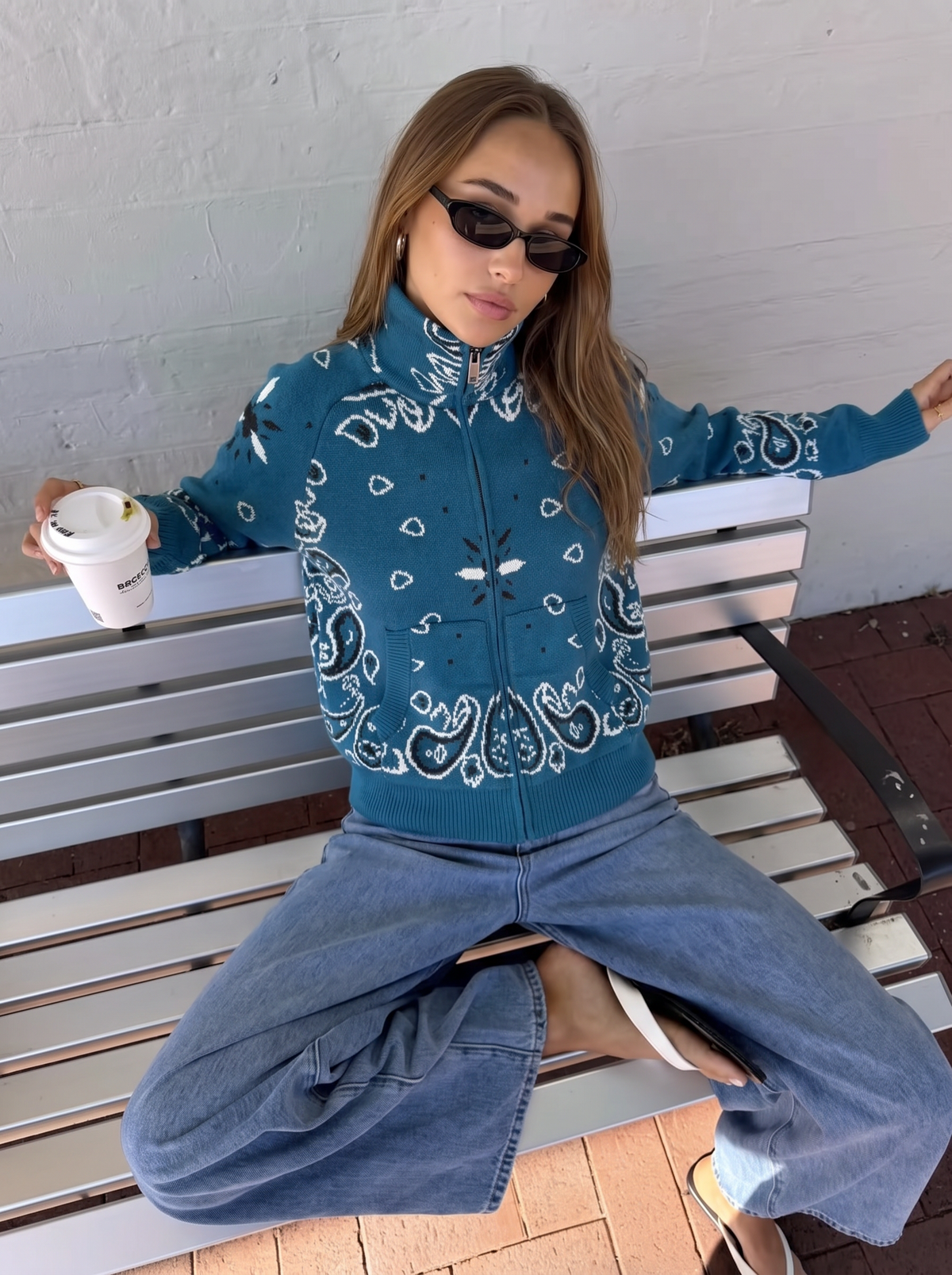 Bandana Cardigan Turkis