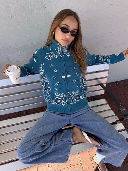 Bandana Cardigan Turkis