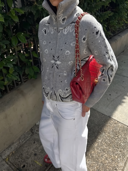 Bandana Cardigan Grå