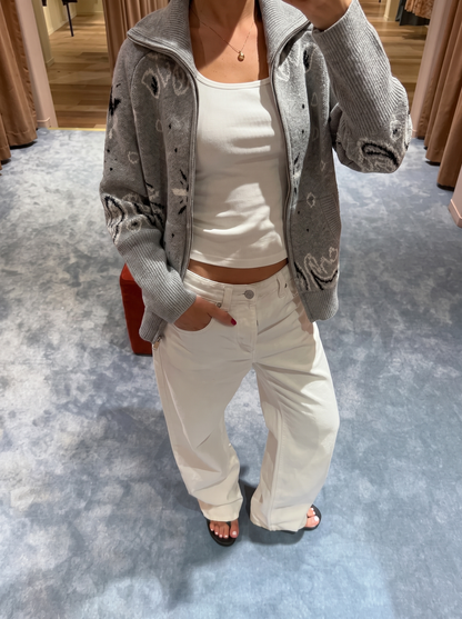 Bandana Cardigan Grå